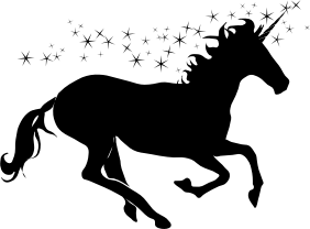 openclipart圖庫：Magical Unicorn Silhouette