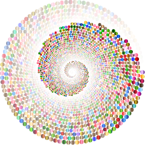 openclipart圖庫：Colorful Swirling Circles Vortex 5 No Background