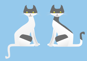 openclipart圖庫：two cats