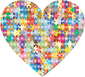 openclipart圖庫：Colorful Puzzle Heart 3
