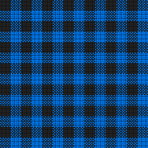 openclipart圖庫：Checker Plaid Cloth Black and Blue 