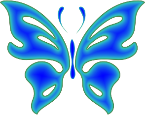 openclipart圖庫：Blue Radiative Butterfly