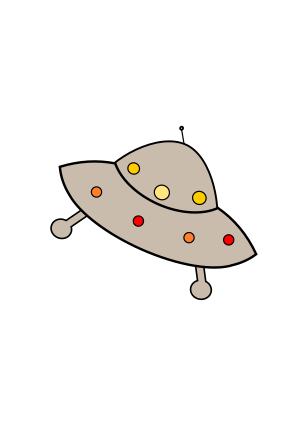 openclipart圖庫：Space Flying Saucer 1