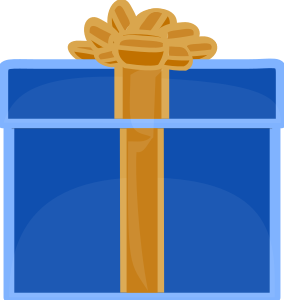 openclipart圖庫：Flat gift box, big contour
