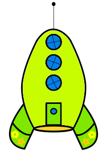 openclipart圖庫：Green rocket