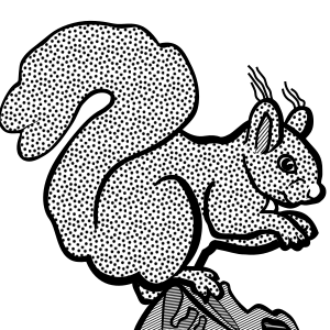 openclipart圖庫：squirrel - lineart