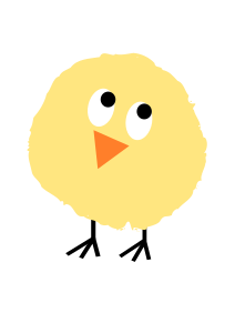 openclipart圖庫：Fluffy chick 3