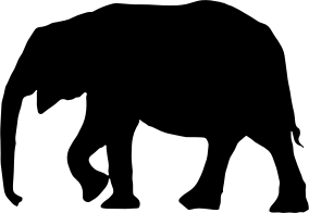 openclipart圖庫：Elephant Silhouette