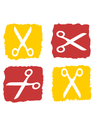 openclipart圖庫：Scissors and squares