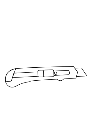 openclipart圖庫：tool x-acto knife drawing coloring