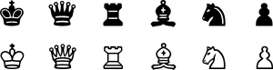 openclipart圖庫：Chess symbols set 