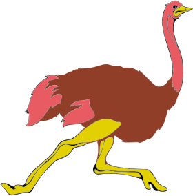openclipart圖庫：Running Ostrich