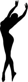 openclipart圖庫：Dancing Woman Silhouette