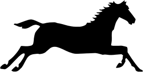 openclipart圖庫：Galloping Horse Silhouette