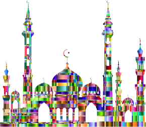 openclipart圖庫：Checkered Chromatic Mosque 2