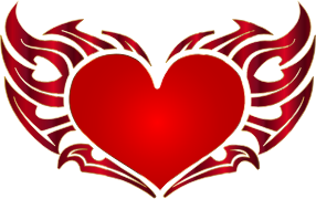 openclipart圖庫：Tribal Heart Enhanced No Background