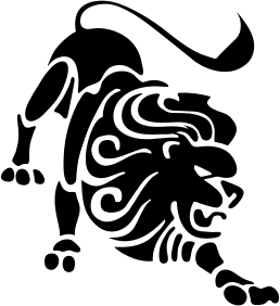 openclipart圖庫：Stylized Lion Silhouette 2