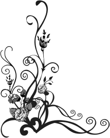 openclipart圖庫：Rose Floral Flourish 3