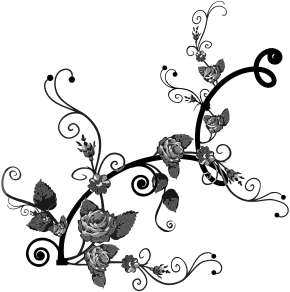 openclipart圖庫：Rose Floral Flourish 5