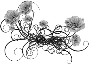 openclipart圖庫：Rose Floral Flourish 7