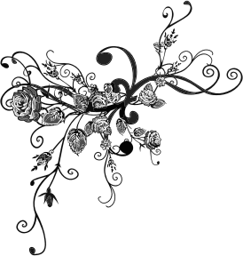 openclipart圖庫：Rose Floral Flourish 13
