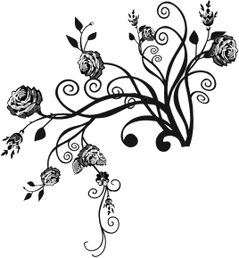 openclipart圖庫：Rose Floral Flourish 14
