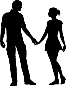 openclipart圖庫：Couple Silhouette
