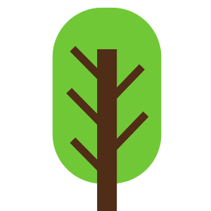 openclipart圖庫：Square Tree- 2-color- squarish and geometric.