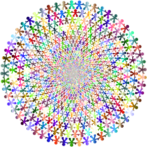 openclipart圖庫：MultiCultural Cooperation Vortex 4