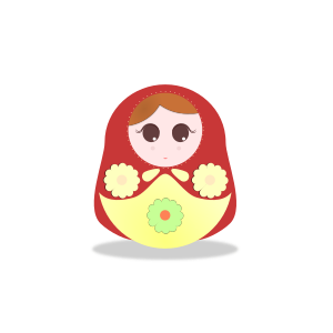 openclipart圖庫：russian doll illustration