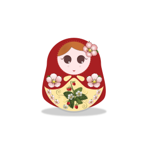 openclipart圖庫：russian doll strawberry