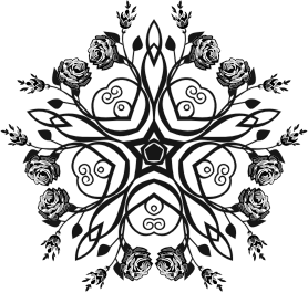 openclipart圖庫：Rose Floral Flourish Design 5