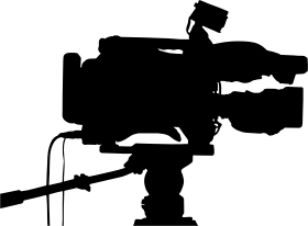 openclipart圖庫：Professional Video Camera Silhouette