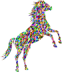 openclipart圖庫：Chromatic Triangular Wild Horse