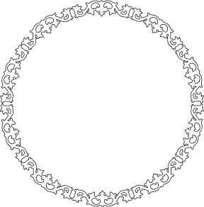 openclipart圖庫：Decorative Flourish Silhouette Frame 7