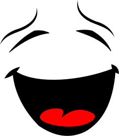 openclipart圖庫：Laughing Smiley Face Silhouette