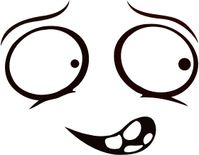 openclipart圖庫：Mentally Deranged Smiley Face Silhouette