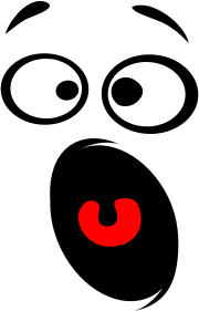 openclipart圖庫：Horrified Smiley Face Silhouette
