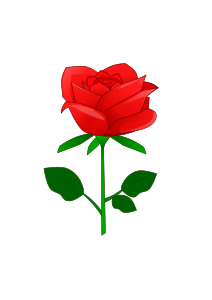 openclipart圖庫：Red Rose