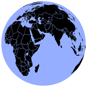openclipart圖庫：Black And Blue Globe