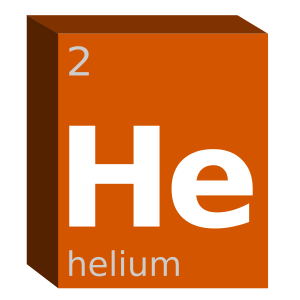 openclipart圖庫：Helium (He) Block- Chemistry