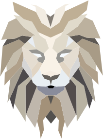 openclipart圖庫：Polygonal Lion Face