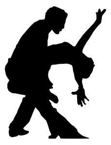 openclipart圖庫：Salsa Couple Silhouette