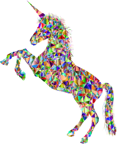 openclipart圖庫：Vivid Chromatic Unicorn Silhouette