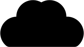 openclipart圖庫：Simple Cloud Icon Silhouette