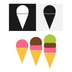 openclipart圖庫：Minimalist Ice Cream Vectors  Collection