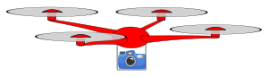 openclipart圖庫：Simple drone with camera