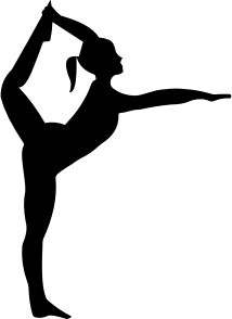 openclipart圖庫：Stretching Ballerina Silhouette