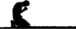 openclipart圖庫：Man Kneeling In Prayer Silhouette
