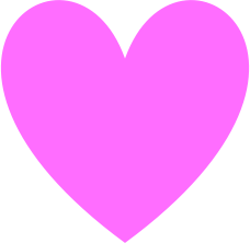 openclipart圖庫：Transparent Magenta Loveheart 
